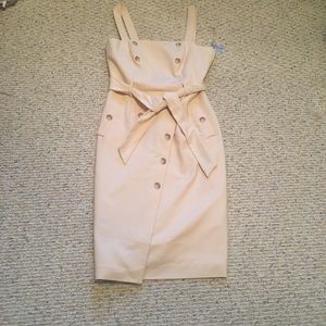 Tie Waist Double Breasted Button Front Dress